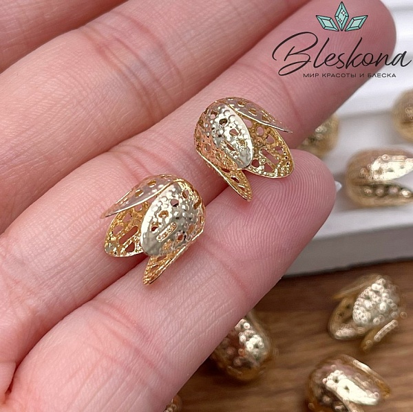 11*9 мм Цвет золото, Концевик тюльпан