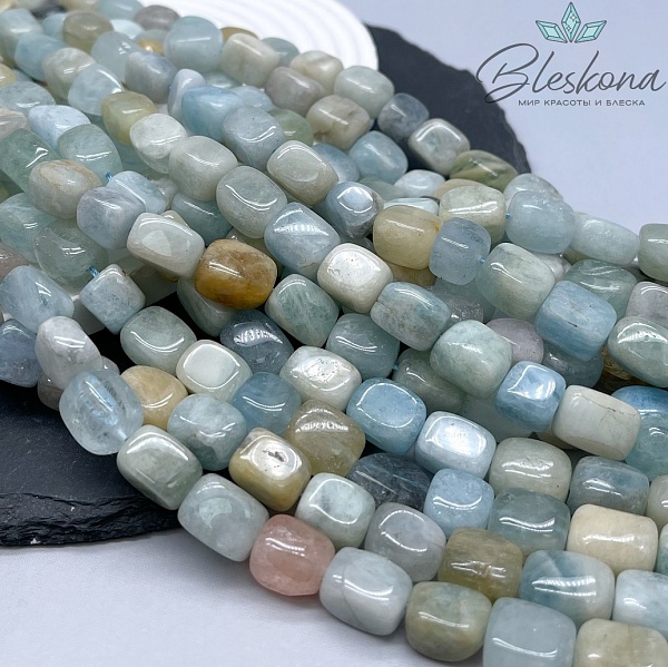 Аквамарин фриформ прямоугольник (11-13)*(9-10) мм