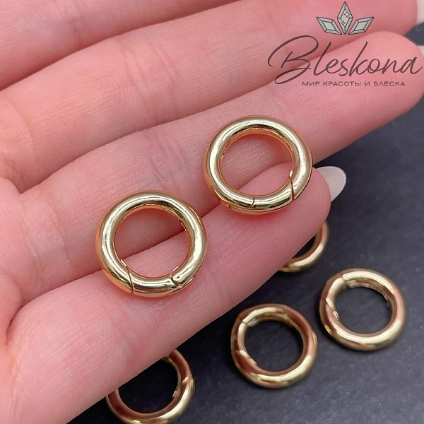 15 мм Цвет золото, Замок Кольцо карабин 