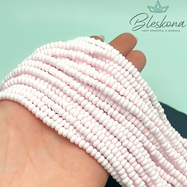 4,2*2,5 мм Бусины стекло рондель розовые