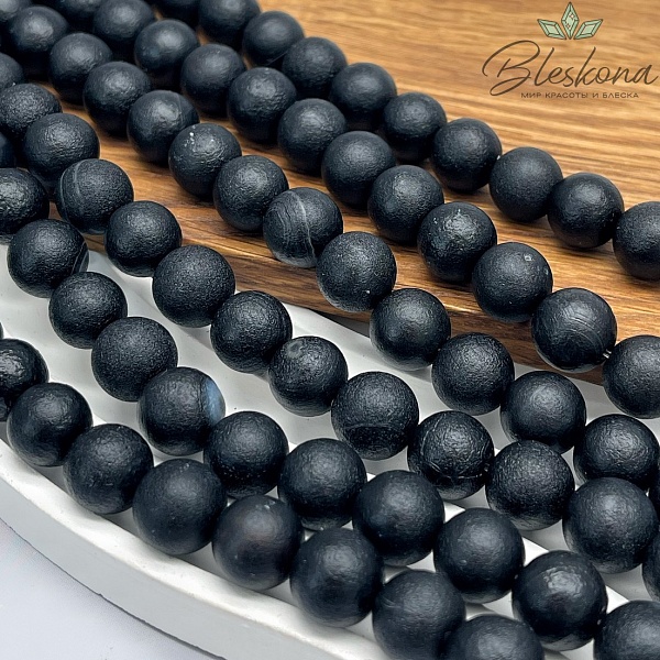 Агат черный в термической обработке 12 мм