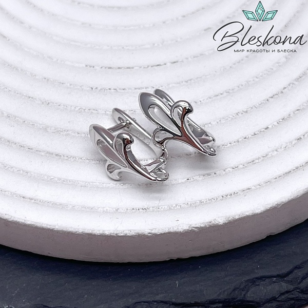 18*10 мм Цвет серебро, Швензы Тюльпан Этно Люкс