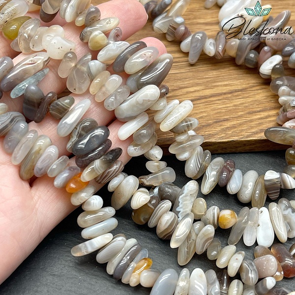 Агат Ботсвана сколы шлифованные 11-18 мм