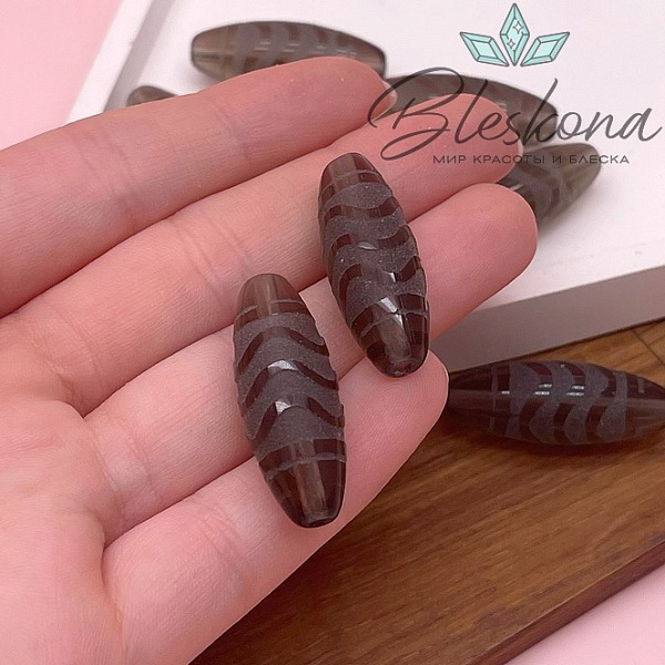 Бусина Дзи Волна 30*11 мм