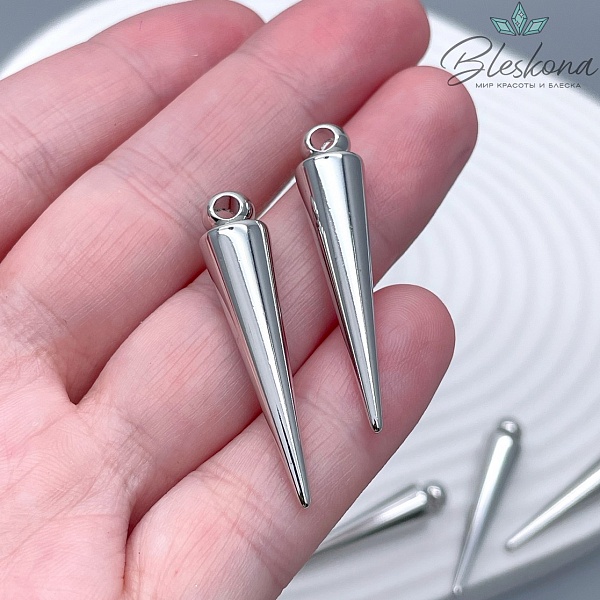 36*8 мм Цвет серебро, Подвеска шип 