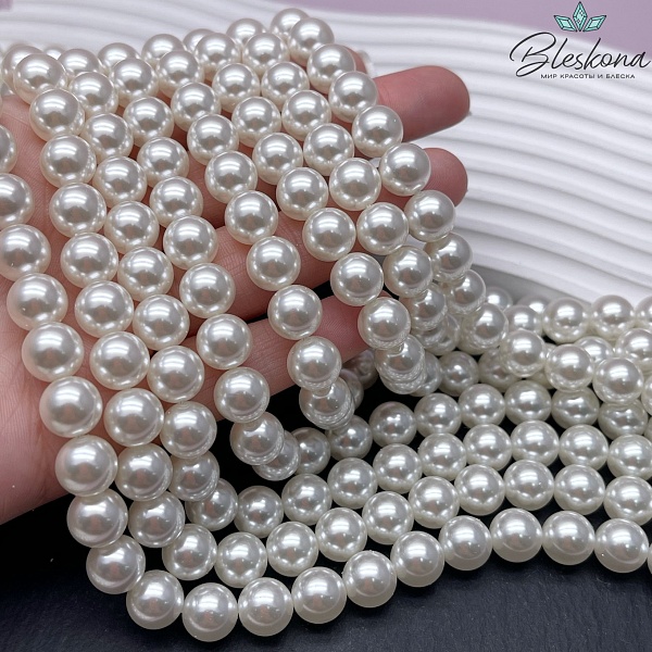Жемчуг Майорка, цвет  молочный №1 10 мм