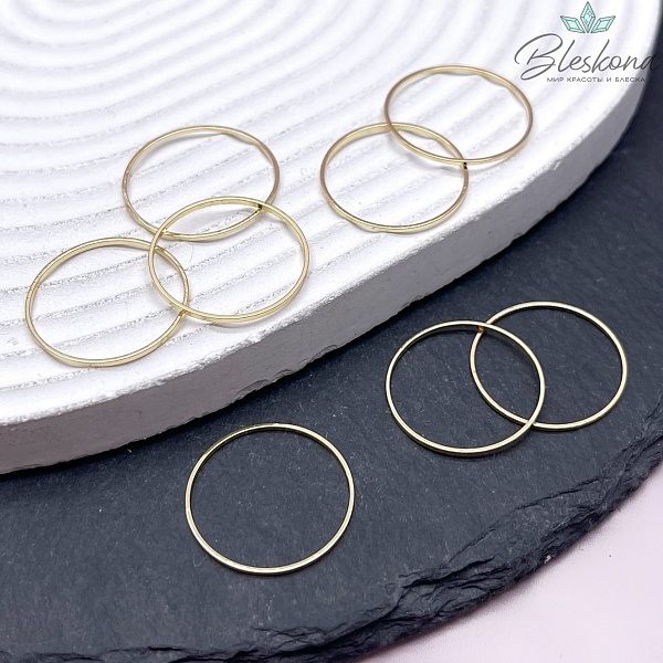 20 мм Цвет золото, Подвеска Кольцо 