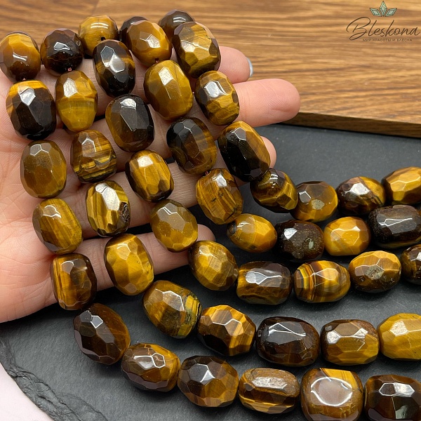 Тигровый глаз галтовка огранка (15-20)*(12-13) мм 