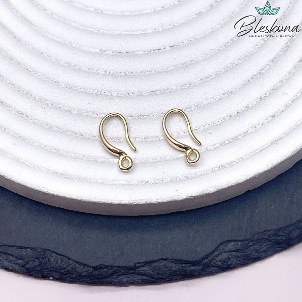 13,5*3 мм Цвет золото, Швензы крючок гладкие