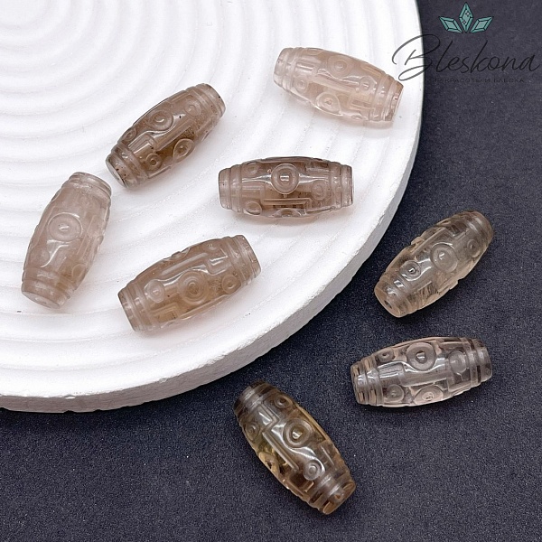 Резная Бусина Дзи 9 глаз 24*11мм