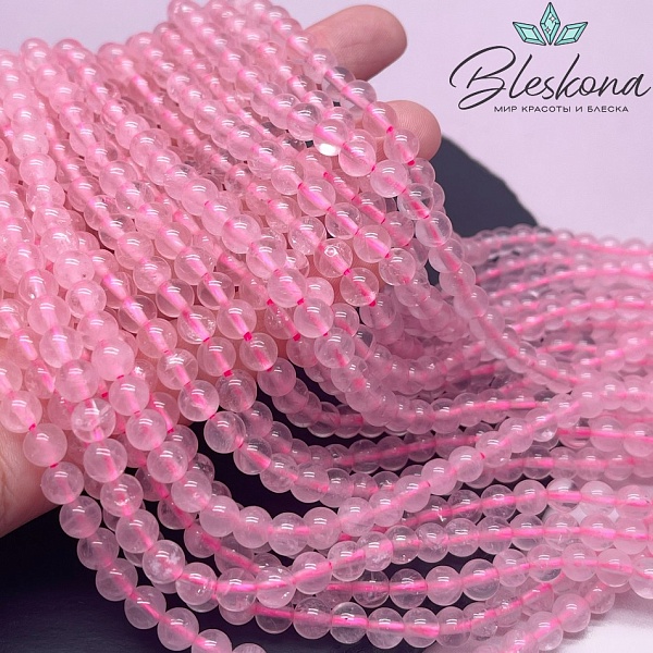 Розовый кварц 6 мм