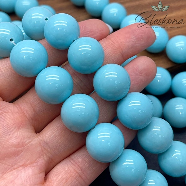 Оникс голубой (имитация) 16 мм 