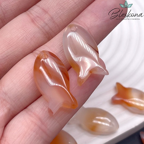 24*12,5 мм Подвеска рыбка Агат