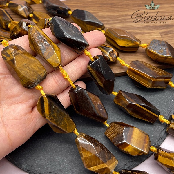 Тигровый глаз фриформ огранка (30-40)*(16-21) мм