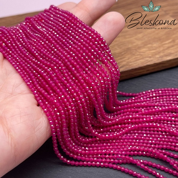 Рубин алмазная огранка синтетический (имитация) 2 мм
