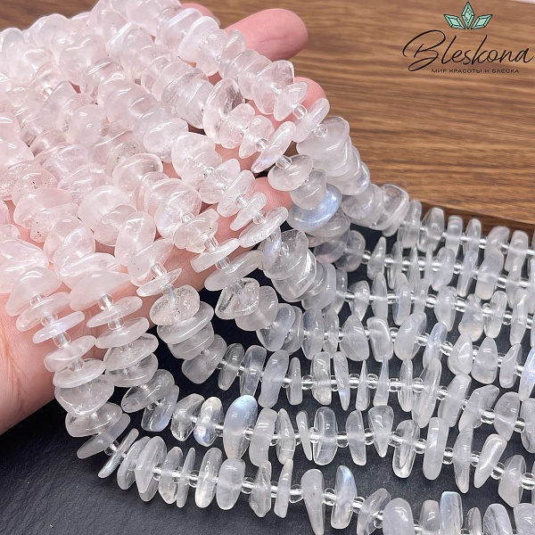 Лунный камень сколы шлифованные 9-13 мм 