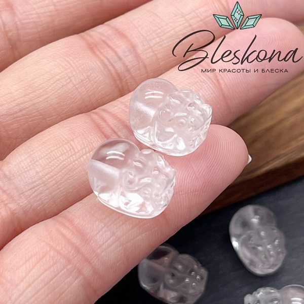 14*10 мм Резная бусина Пи Яо Горный Хрусталь