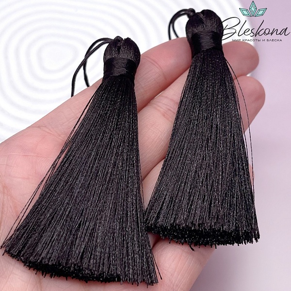 Кисть вискозный шелк Темно- коричневая 8*1 см