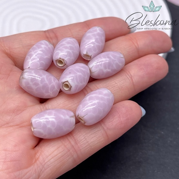 17*11 мм Бусина розовая