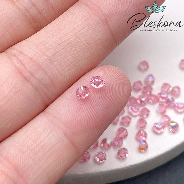 5328 Xilion Bicone 3mm Light Rose AB уп. 20шт.