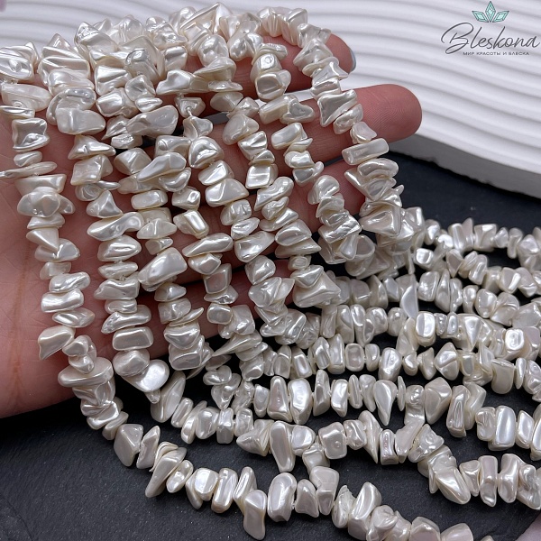 Жемчуг Майорка крошка белая 6-12 мм