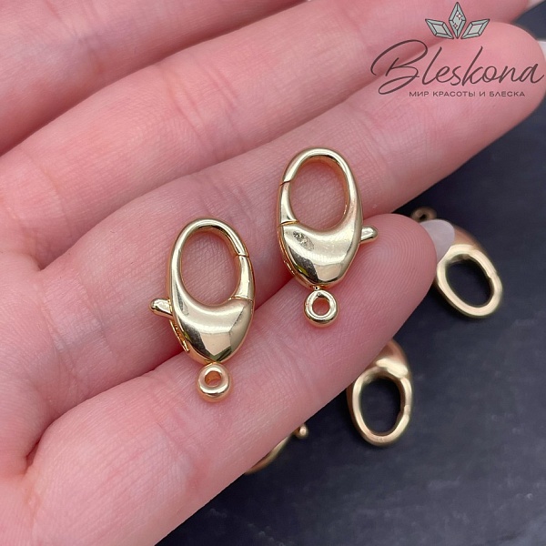 9*15,5 мм Цвет золото, Замок лобстер 