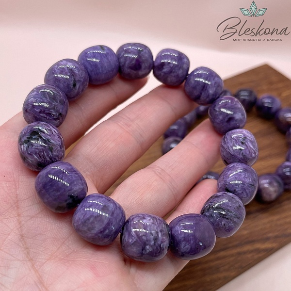 Чароит бочата №2 13*13,5 мм сет 19 см