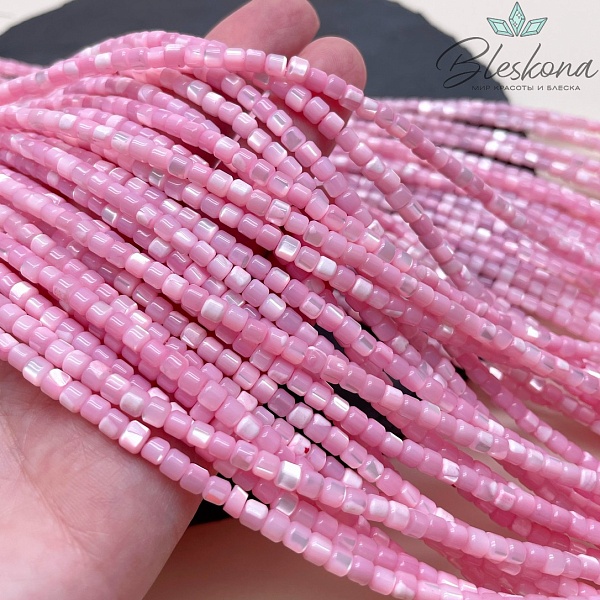 4*3,5мм Перламутр розовый бочата