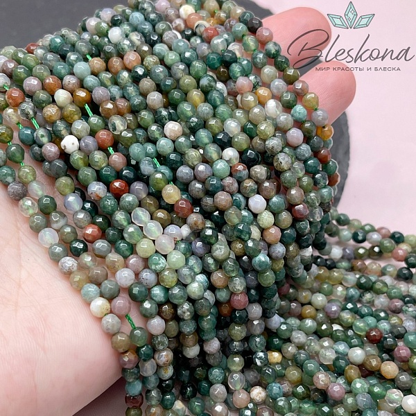 Агат индийский огранка 4 мм 