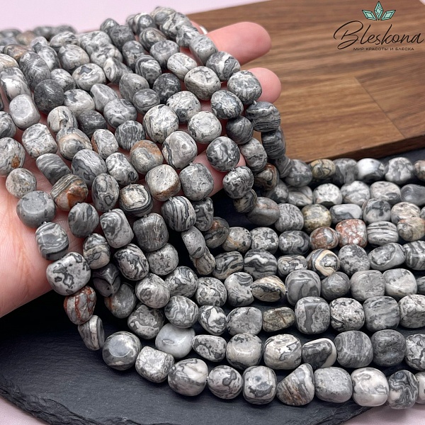 Яшма картографическая галтовка 9-10 мм