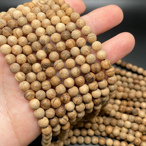 6 мм, Деревянные бусины песочные