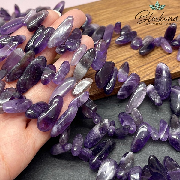 Аметист сколы шлифованные 12-23 мм