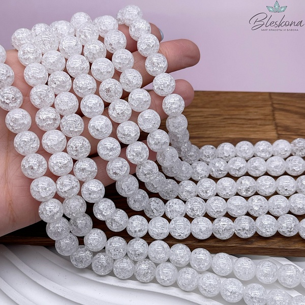 Кварц снежный белый (имитация) 10 мм