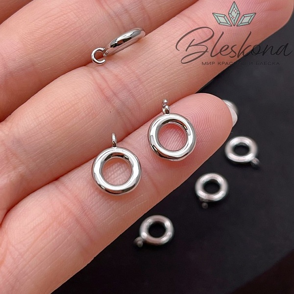 9 мм Цвет серебро, Бейл разъемное кольцо