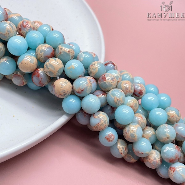 Варисцит голубой имитация 10 мм