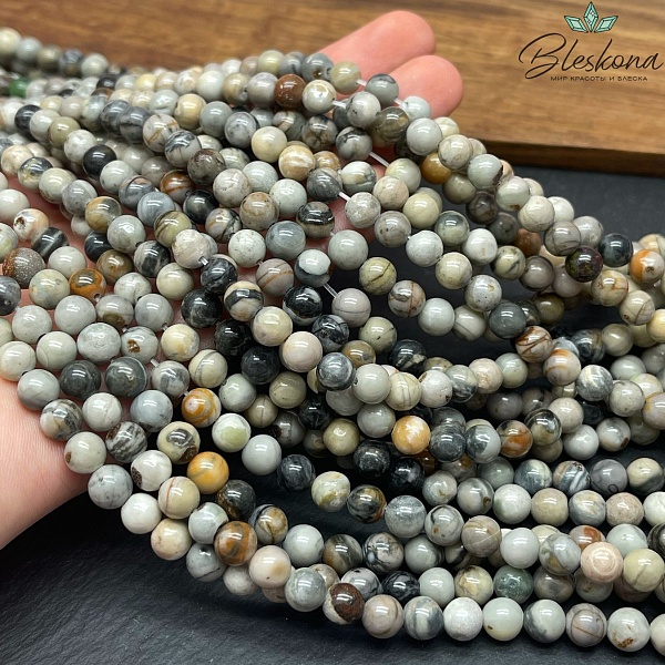 Яшма Black Picasso 6 мм