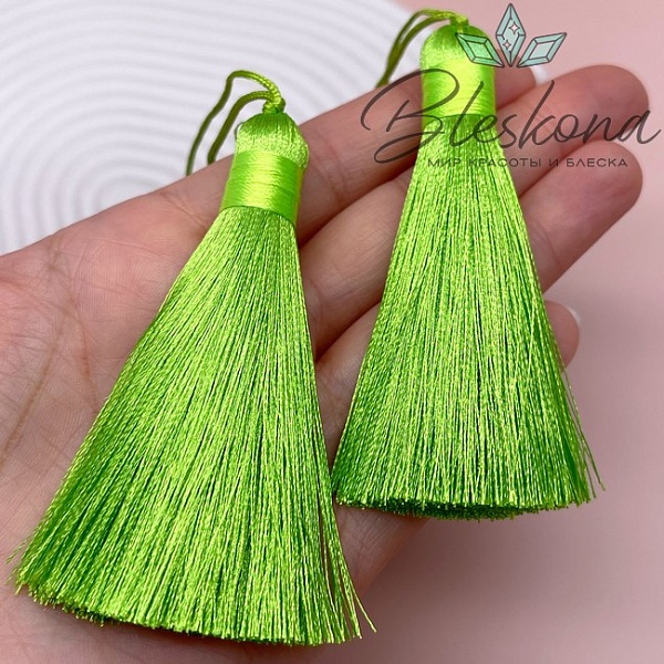 Кисть вискозный шелк Салатовая 8*1 см