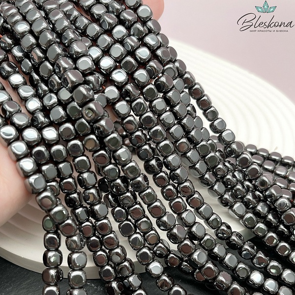 5,5 мм Гематин имитация, куб округленные стороны