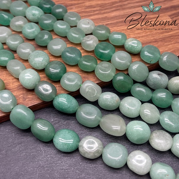 Авантюрин зеленый галтовка (13-18)*(12-13) мм