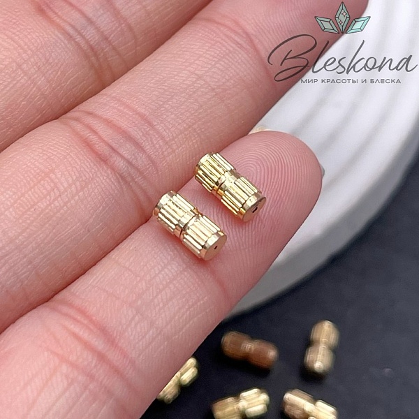 7,5*3,6 мм Цвет золото, Замок Винтовой