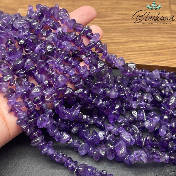 Крошка Аметист №1 ширина бусин ~ 5-9 мм