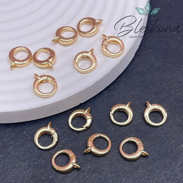 12,5*10 мм Цвет золото, Замок карабин мини