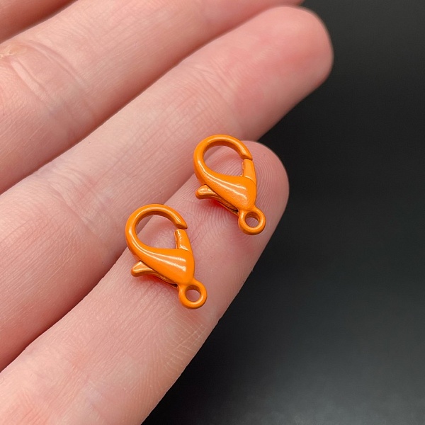 12 мм , Замок круглый  оранжевая эмаль