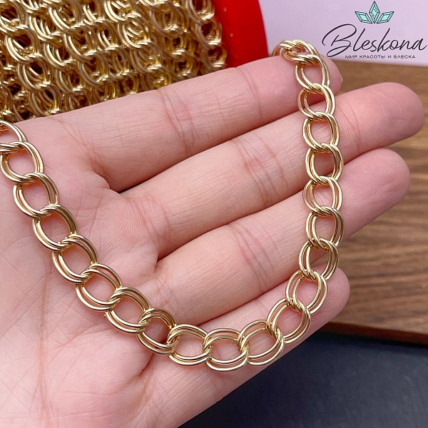 Цепь №63-1 цвет золото 10,5*9,3 мм