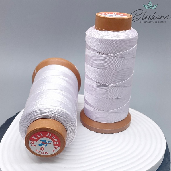 Нитки нейлон Белые толщина 6