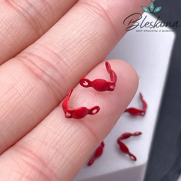 8,5*4 мм, Каллоты красная эмаль уп.10шт