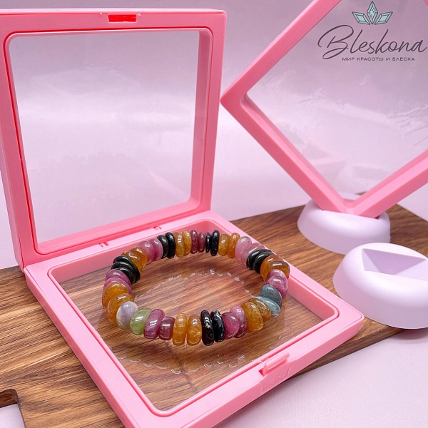 Прозрачный дисплей для украшений розовый 11 см