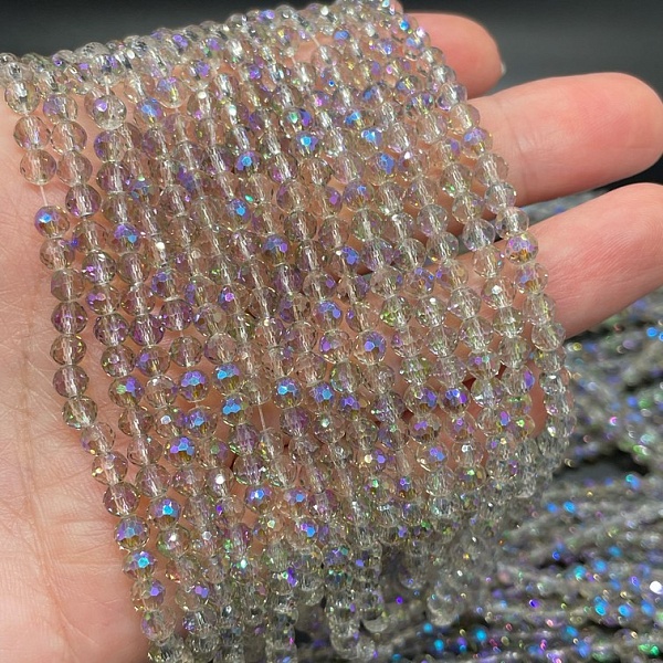 4 мм Стекло Lux, шар, цвет песочный с фиолетовым переливом