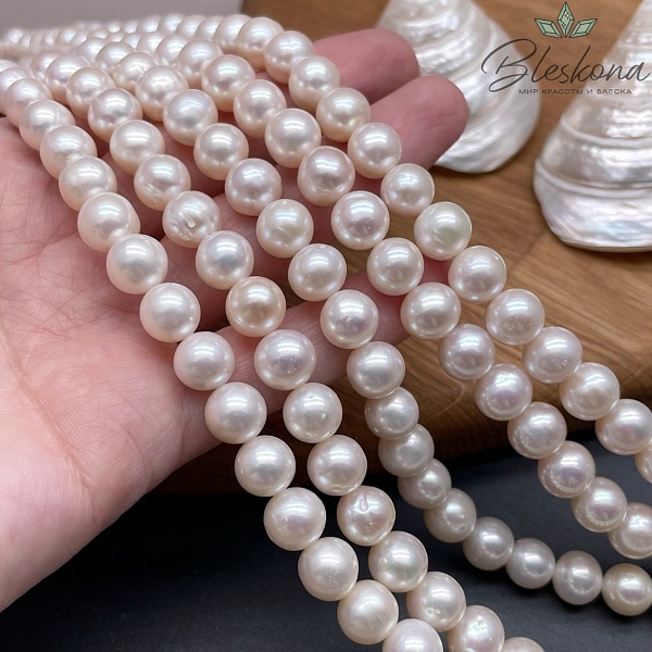 Жемчуг шар белый №1 9 мм 