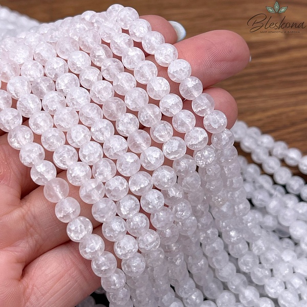 Кварц снежный белый (матовый, имитация) 6 мм  